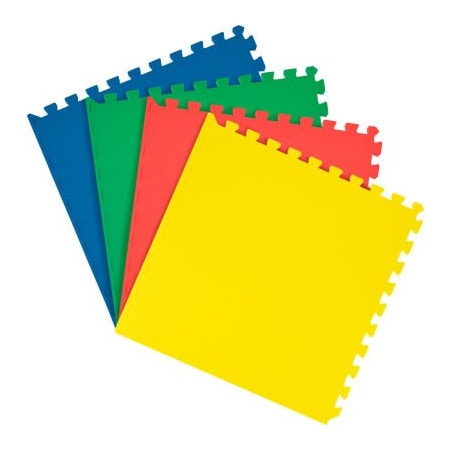 Achim Importing Achim Interlocking Foam Anti Fatigue Floor Tiles 24in x 24in, Multi Color, 4 Pack FMTL201-06